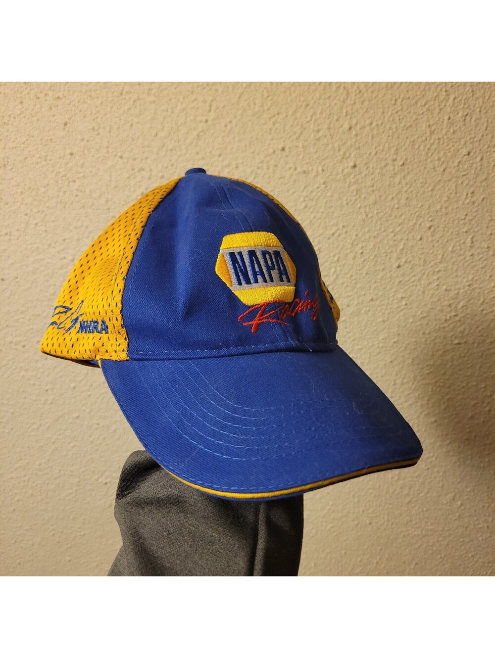 Team Napa Racing Hat Nascar Cup Outlaws IndyCar Arca West NHRA Blue Yellow Cap
